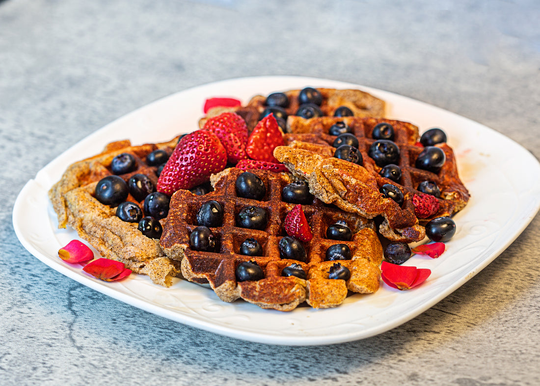Buckwheat and Apple waffles