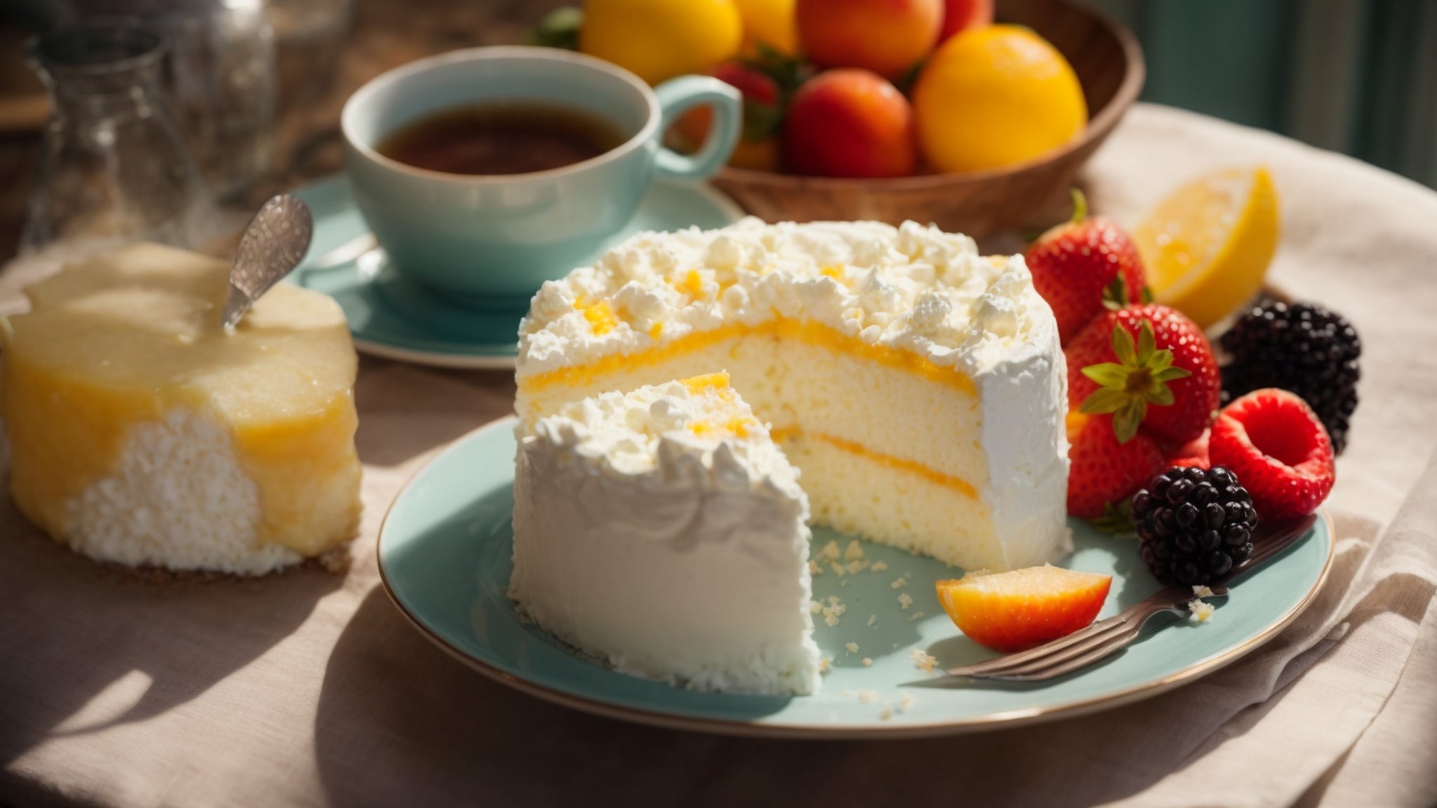 Low calorie lemon sponge cake 