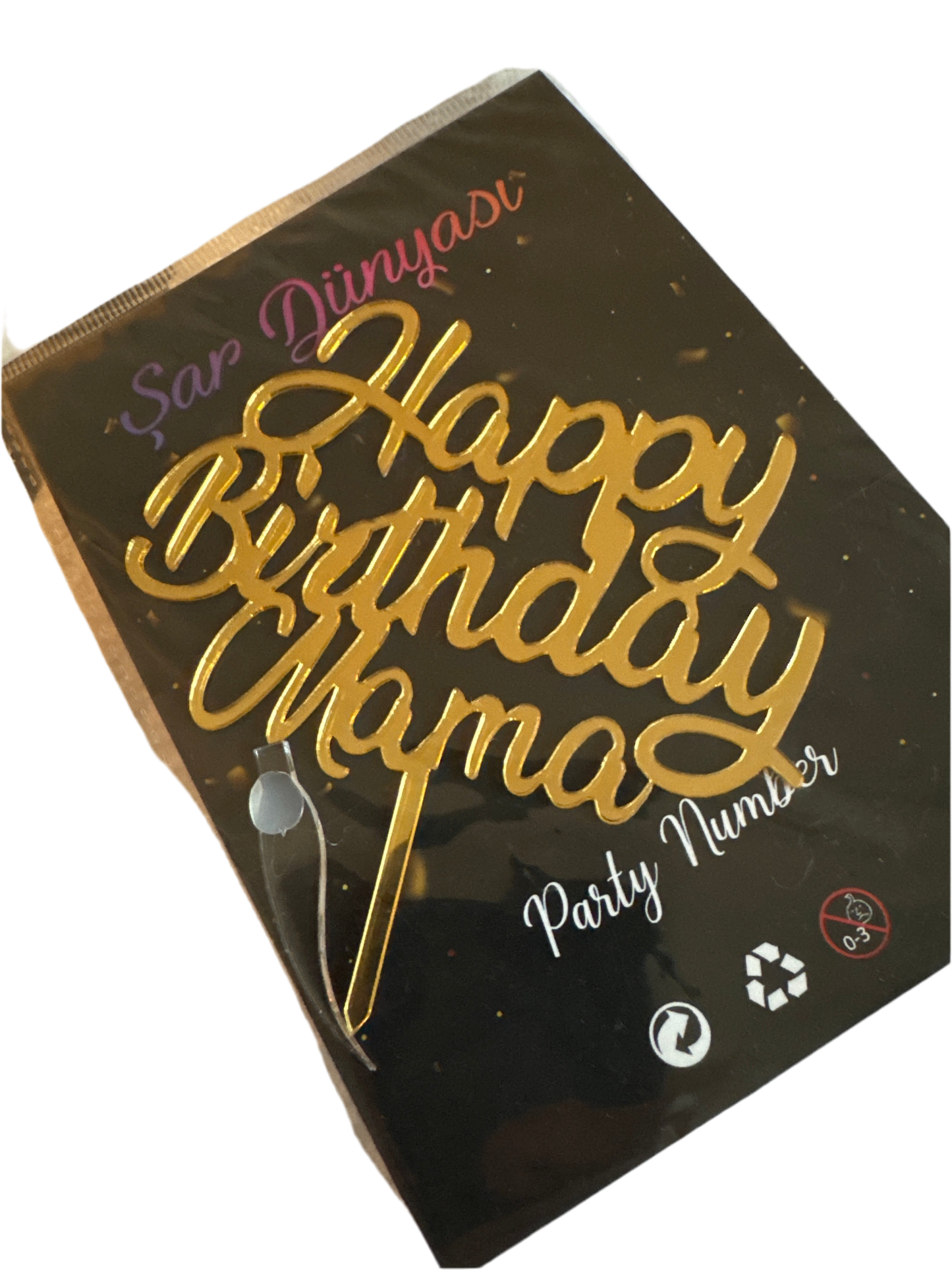 “Happy Birthday Mama” Acrylic Cake Topper