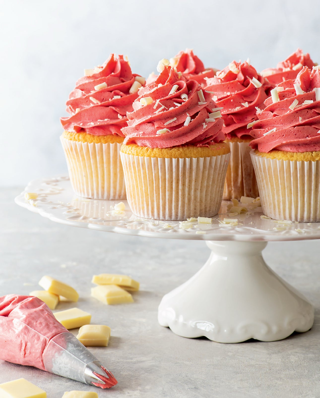 Gluten-free Strawberry and White Chocolate Cupcakes