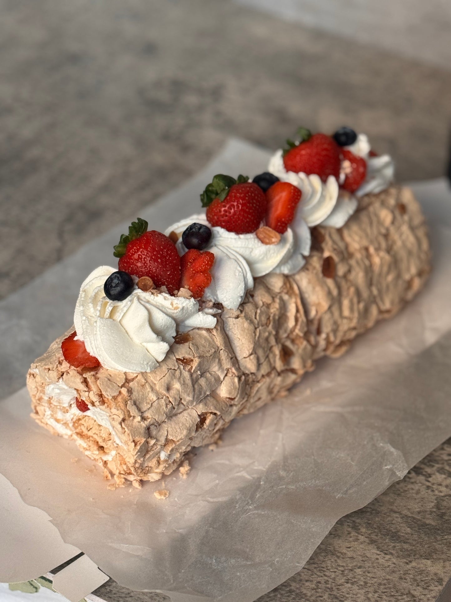 Gluten-free -free High Protein Swiss Meringue Roll