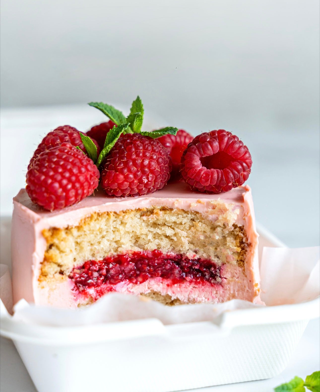 Gluten-free Vanilla Raspberry Baby Cake