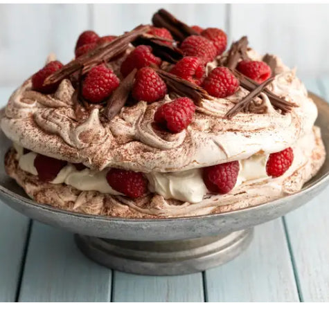 Gluten-free Raspberry Chocolate Pavlova