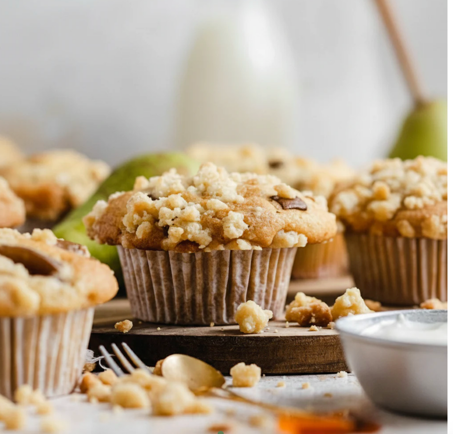 Gluten-free Vegan Pecan Pear Muffins