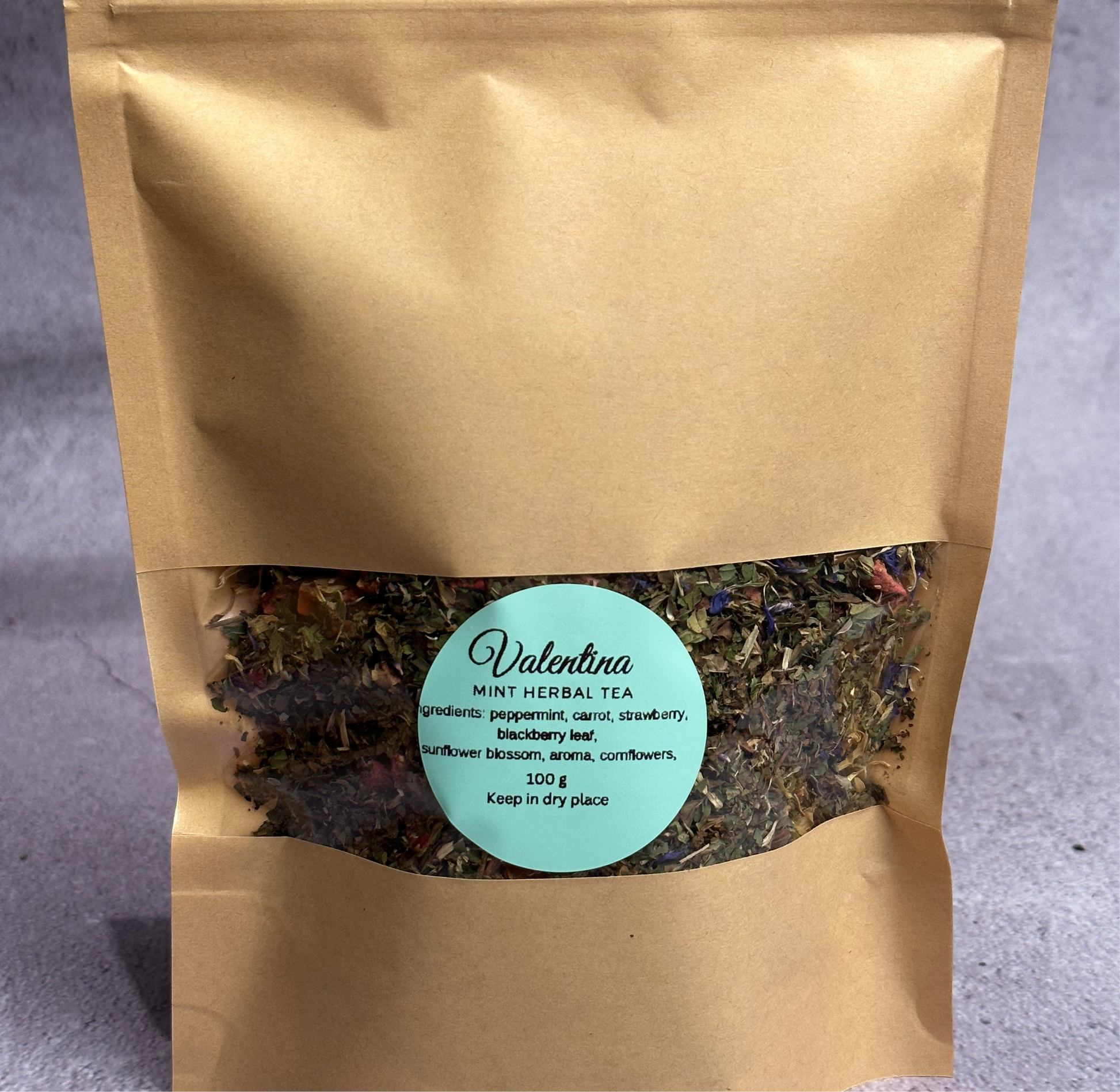 Valentina organic herbal mint tea