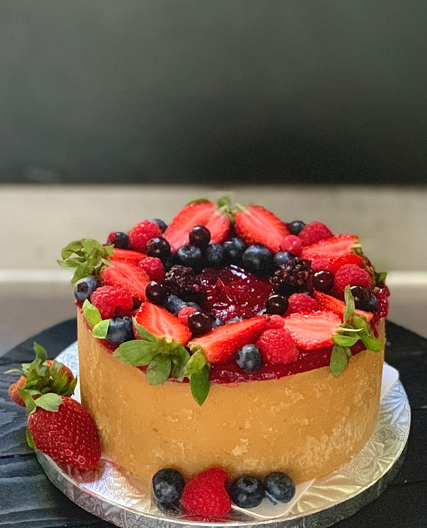 Low calorie high protein berry cheesecake