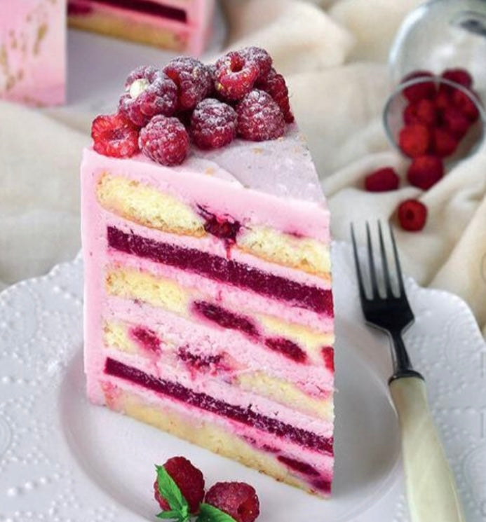Vegan Raspberry Vanilla cake