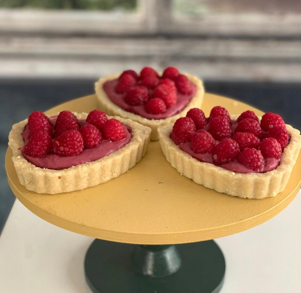 Raw Vegan Raspberry Tarts