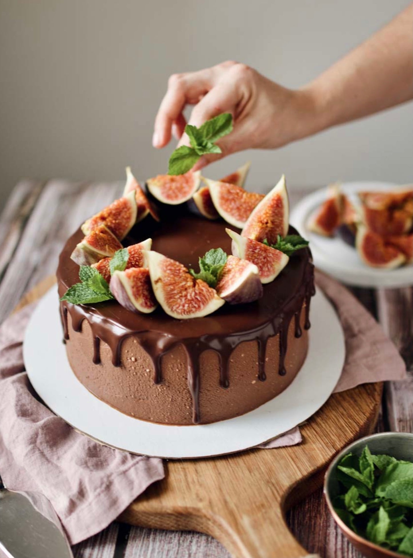 Vegan triple chocolate cake