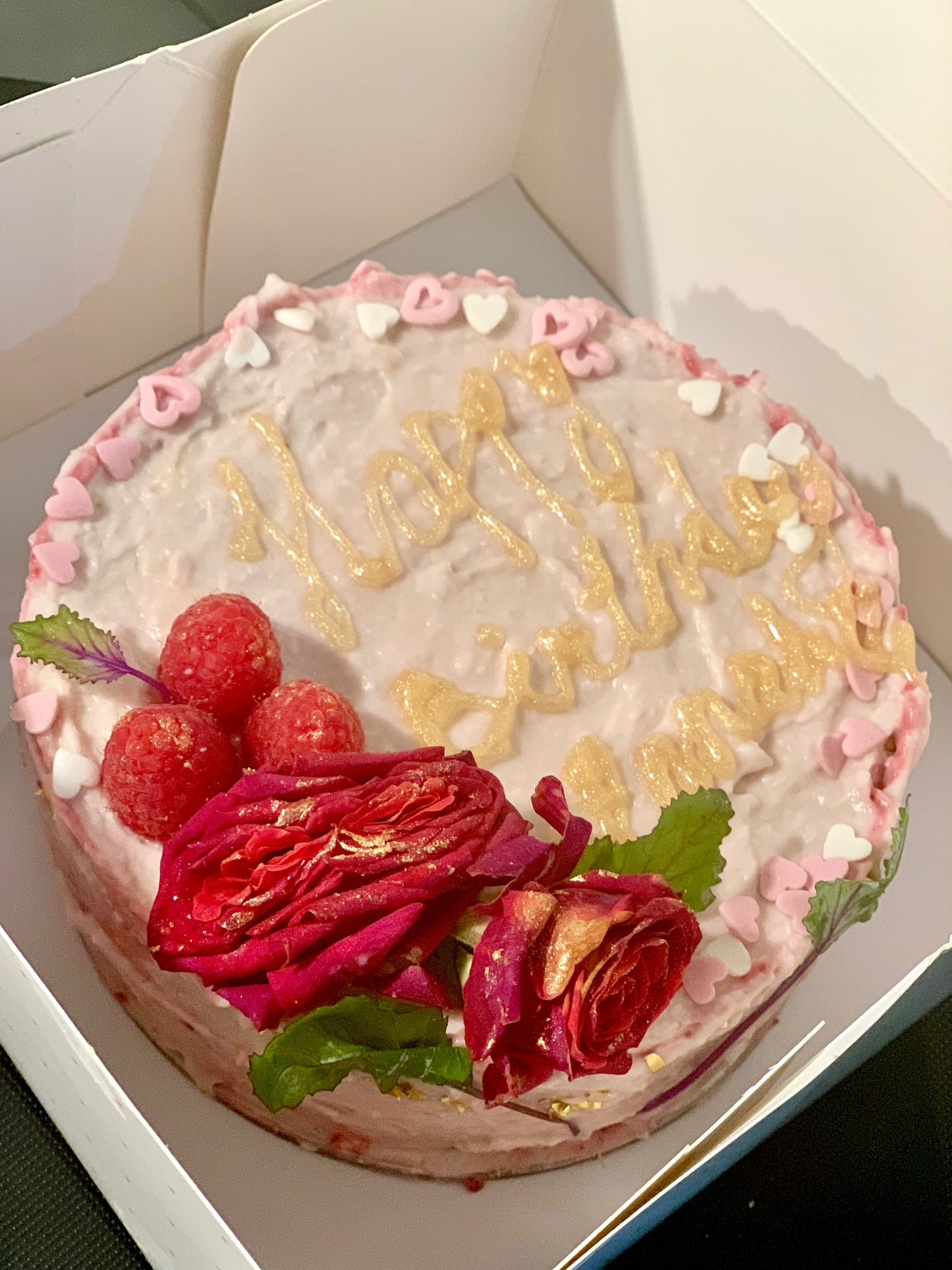 Keto coconut raspberry cake