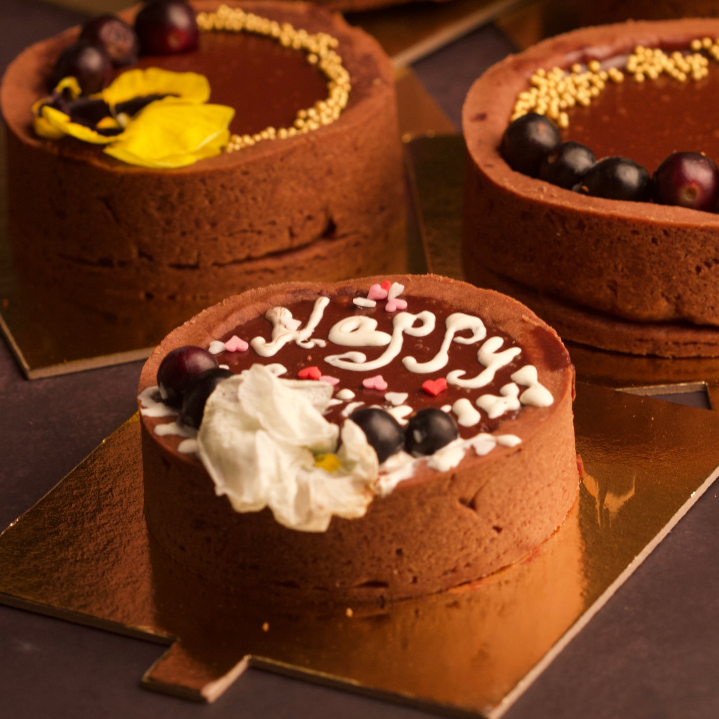 Low Calorie Double chocolate blueberry tea cakes