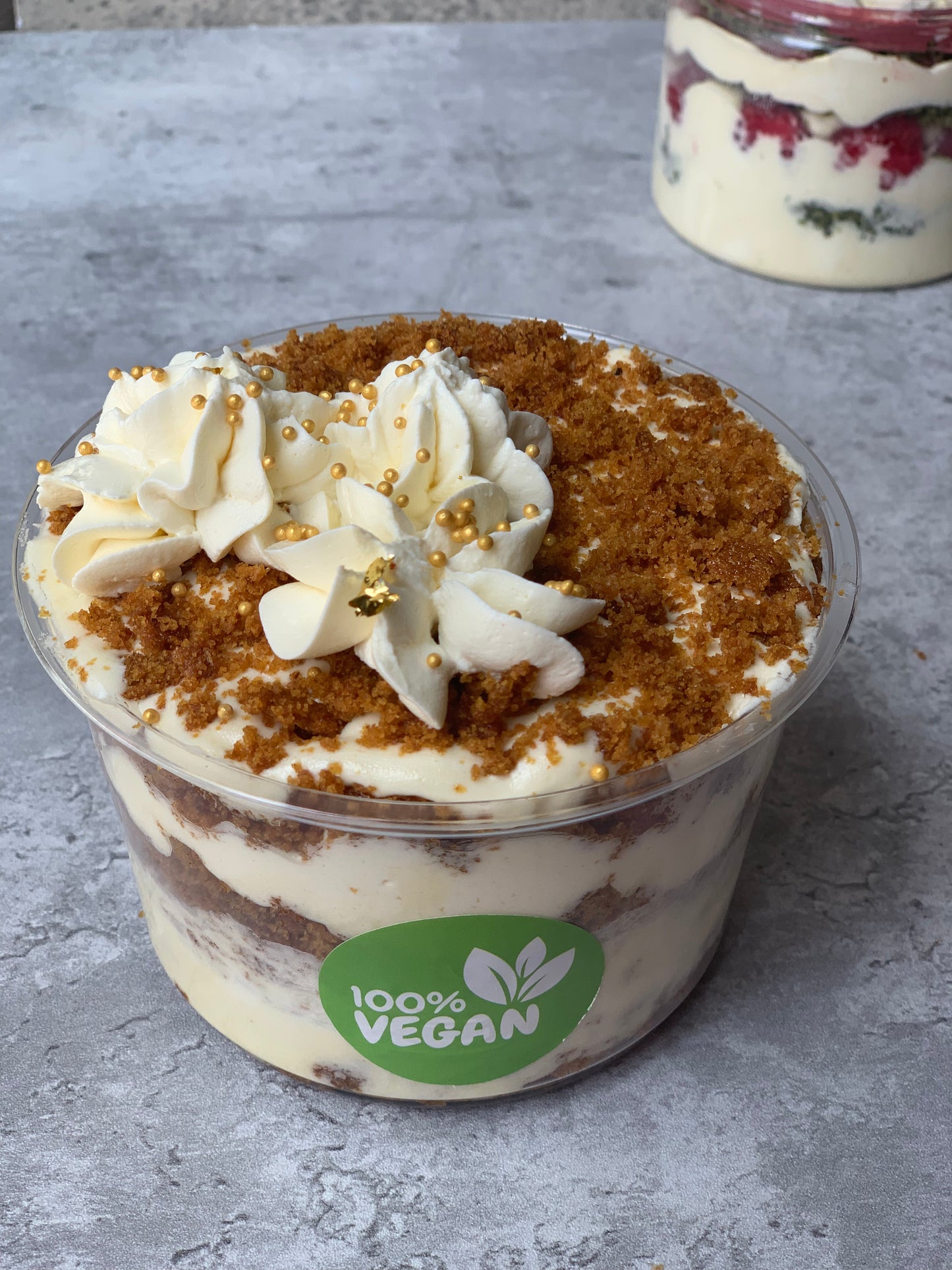 Vegan Honey cake in a cup
