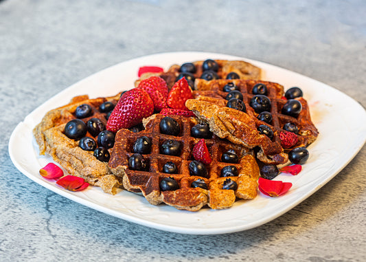 Buckwheat and Apple waffles
