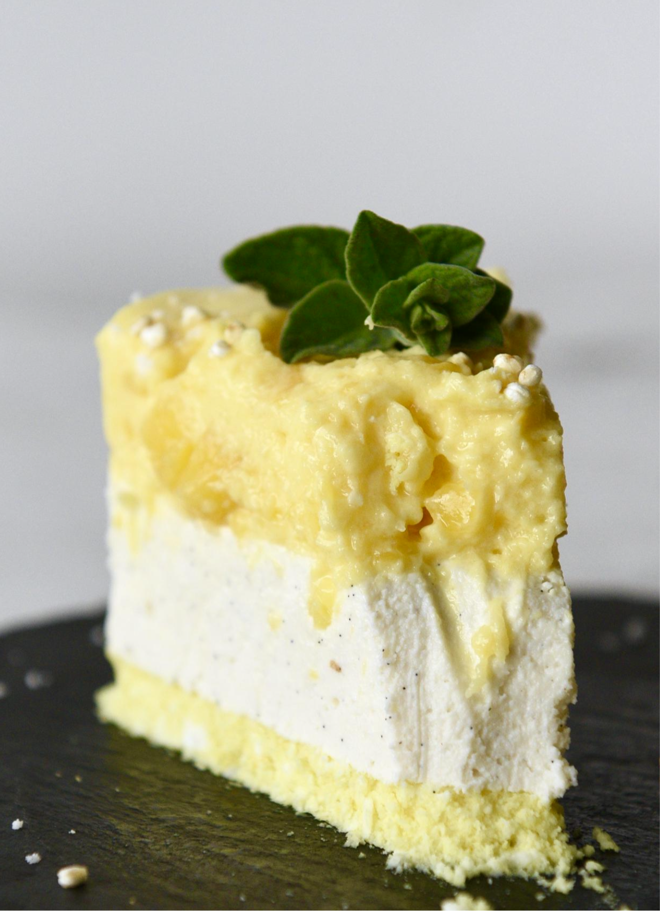 Vegan Mango Lemon Coconut Ice cream cake