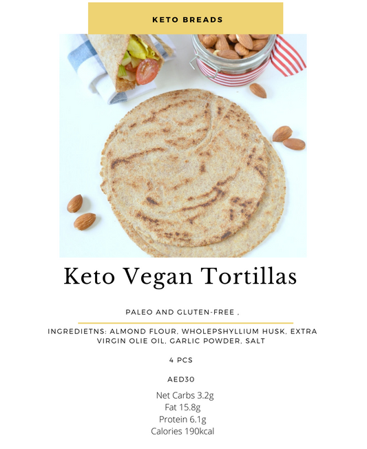 Gluten-free Vegan Keto Tortillas