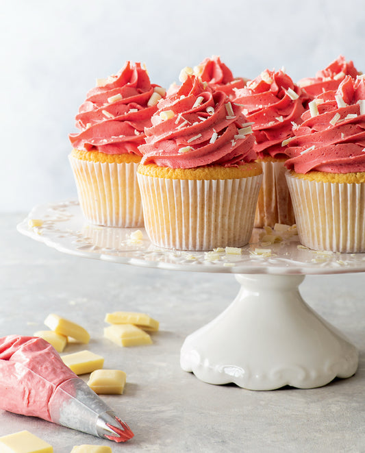 Gluten-free Strawberry and White Chocolate Cupcakes