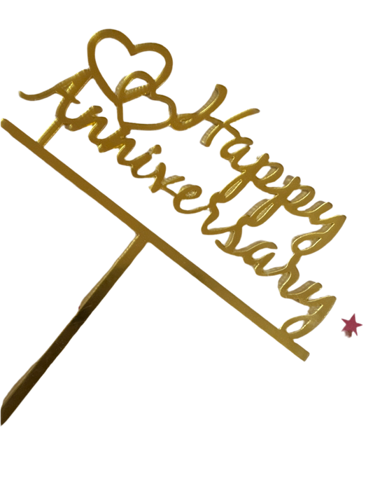 Happy Anniversary Cake Topper