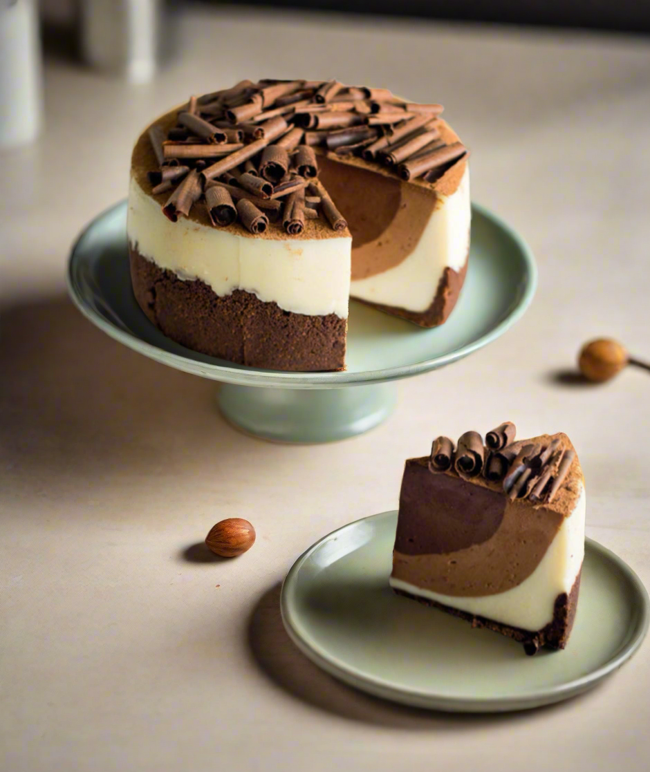 High Protein Four Chocolates Cheesecake