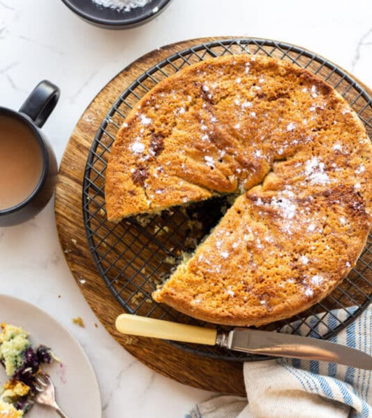 Gluten-free Dairy-free Low FOFMAP Coconut Blueberry Cake