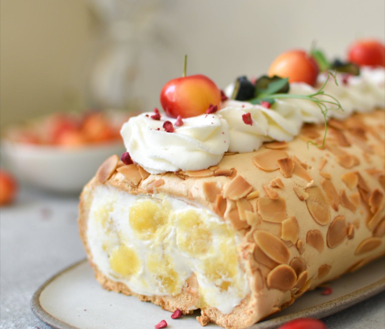 Gluten-free -free Swiss Meringue Roll