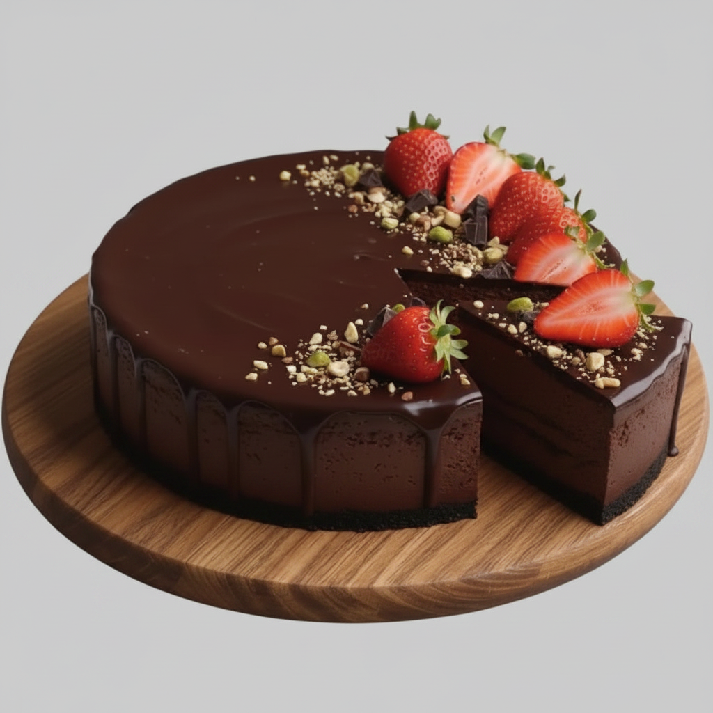 Gluten-free Sugar-free Raw Vegan Chocolate Cake
