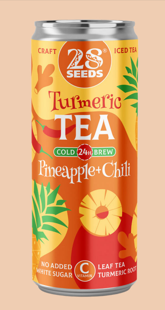 "28 SEEDS" 24-hour Crafted Wellness Cold Turmeric Tea, Pineapple and Chilli Flavour