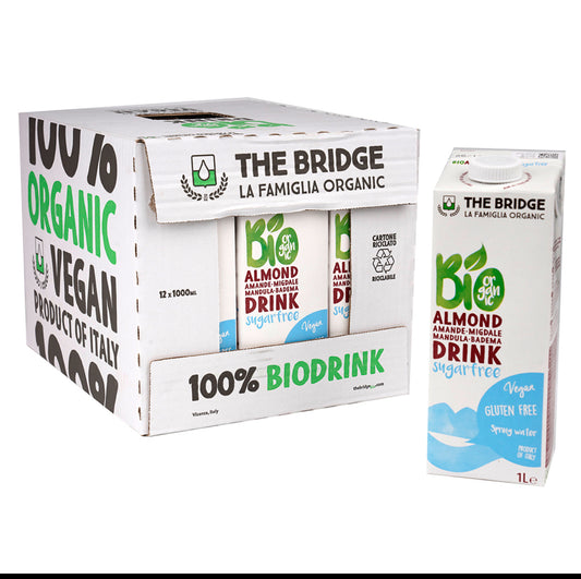 Almond Milk Sugar Free Bio Bridge Organic - Box of 12