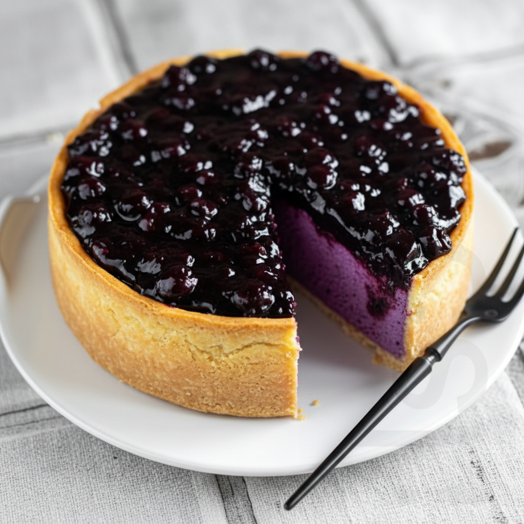 gluten-free vegan blackcurrant cheesecake 