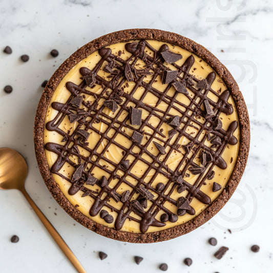 gluten-free vegan sugar-free chocolate-topped cheesecake