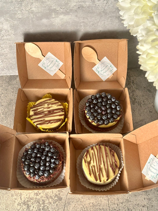 Vegan Lemon blueberry cheesecakes