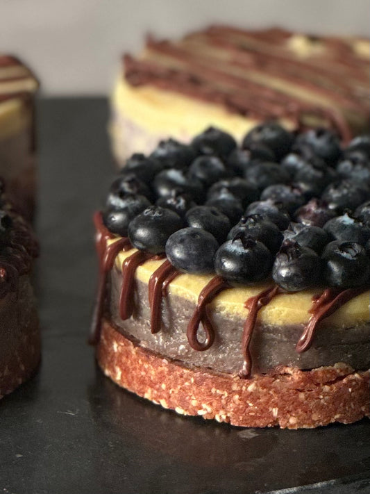 Vegan Lemon blueberry cheesecakes