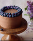 Low calorie chocolate cake with berries