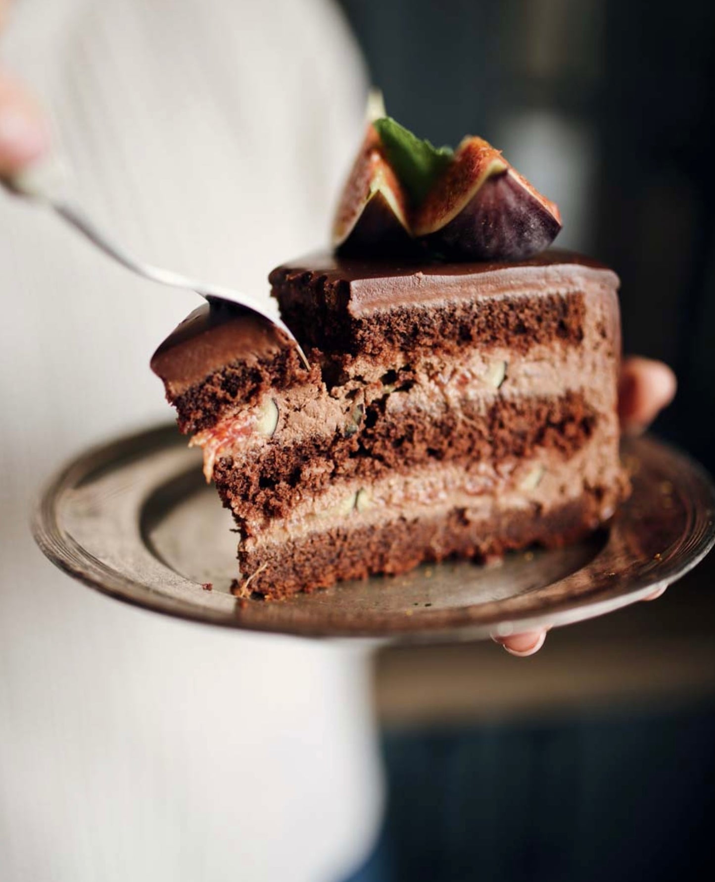 Vegan triple chocolate cake