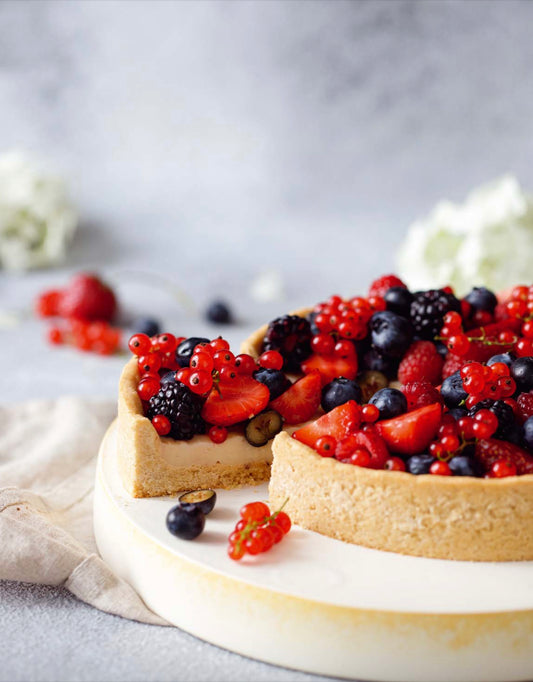Low calorie berry tart