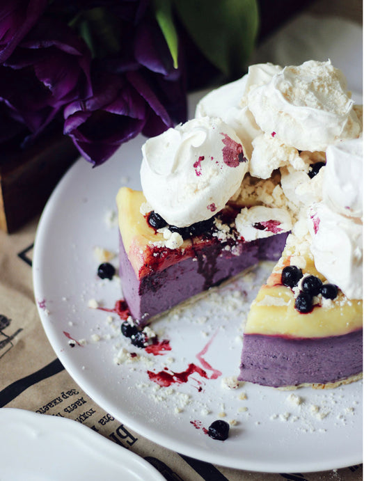 Vegan Blueberry Lemon cheesecake