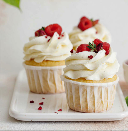 Low calorie/high protein Raspberry Cupcakes