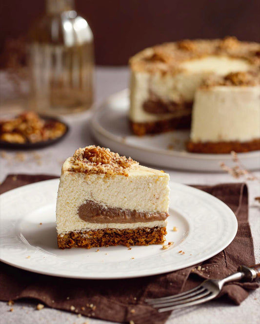 Low calorie/ high Protein Carrot Cheesecake With Caramel