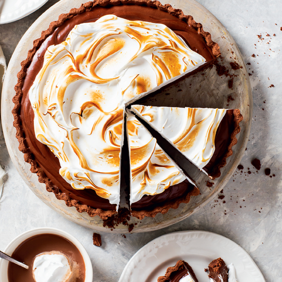 Chocolate meringue gf tart