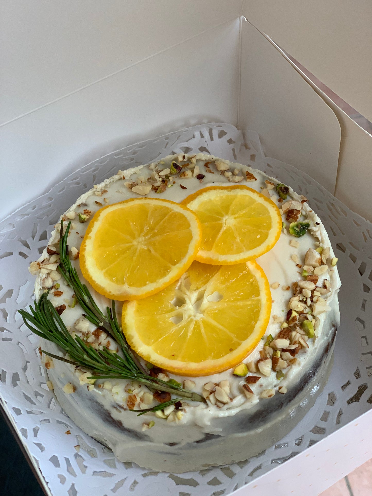 Low Calorie Paleo Carrot cake with orange cream cheese