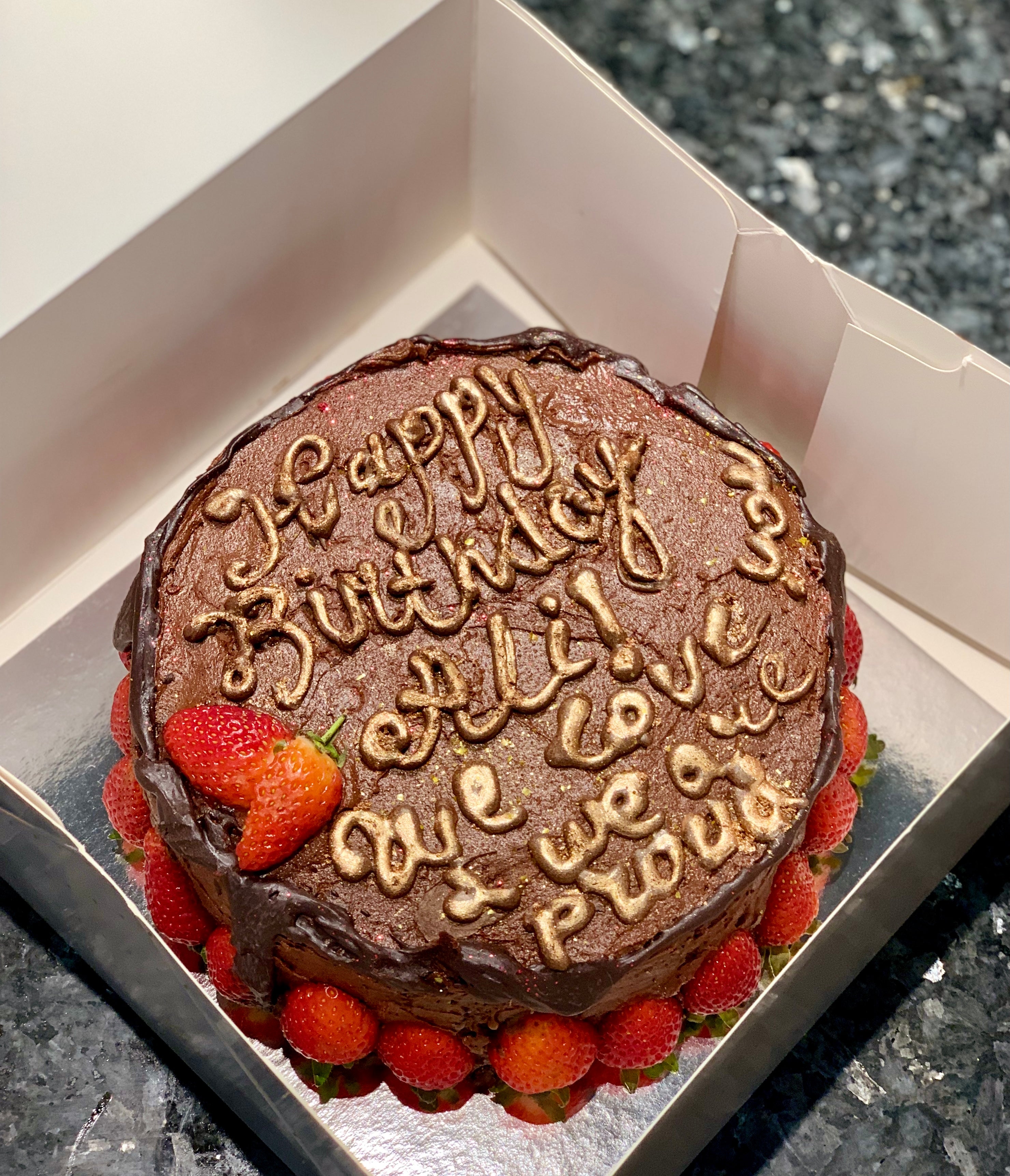 Gluten-free Vegan Chocolate Strawberry Cake