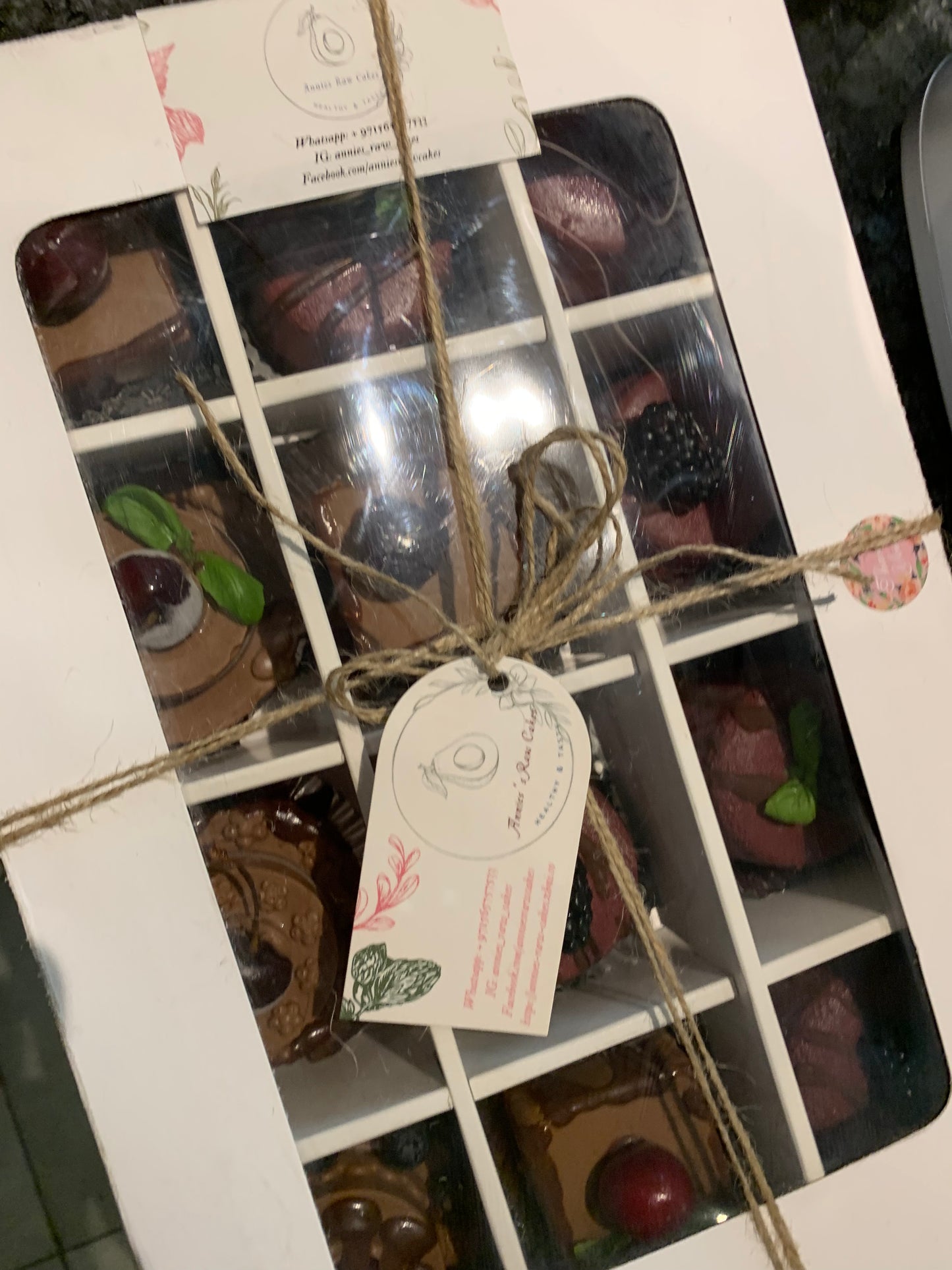 Set of vegan mini cheesecakes set