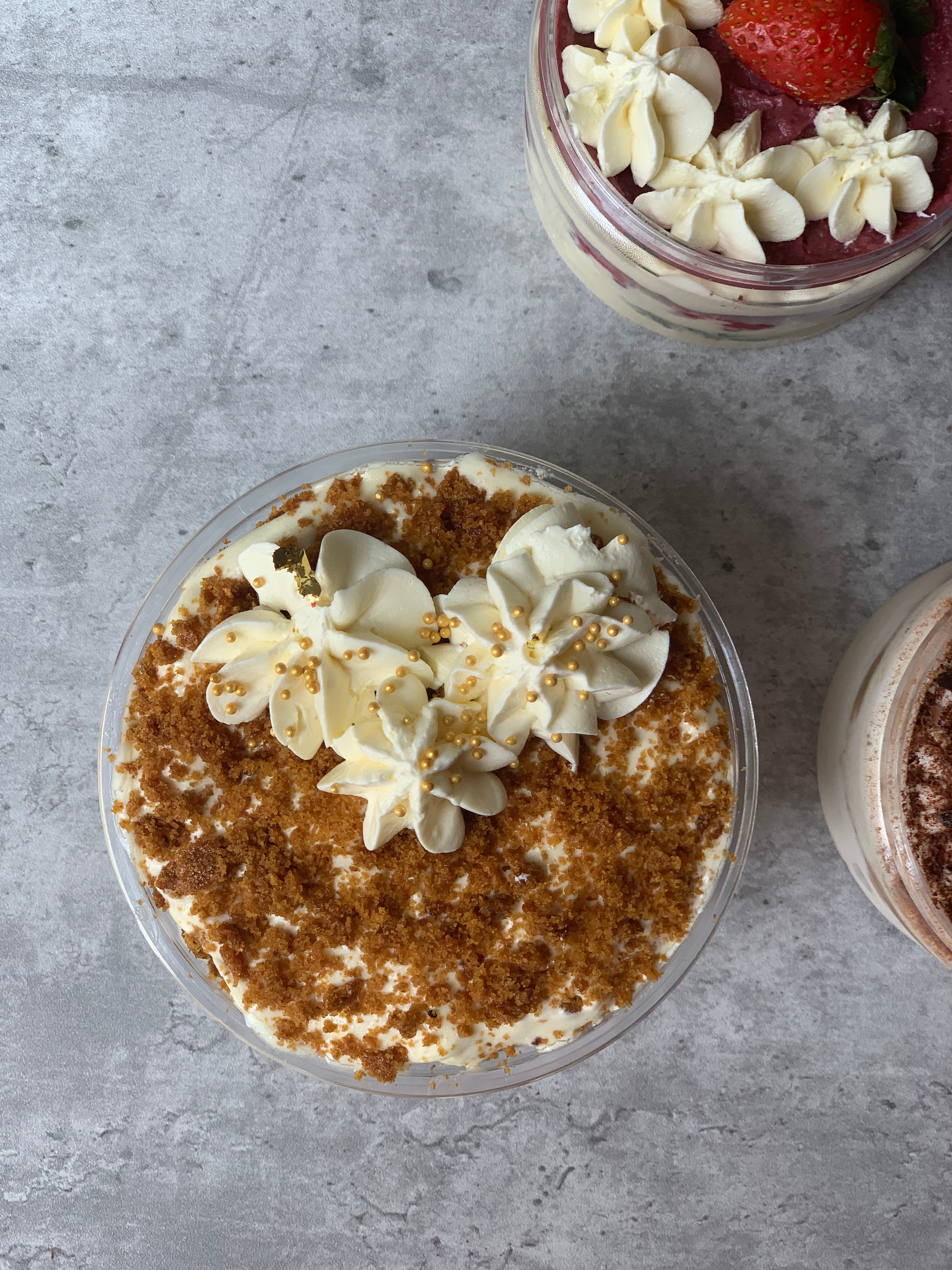 Vegan Honey cake in a cup