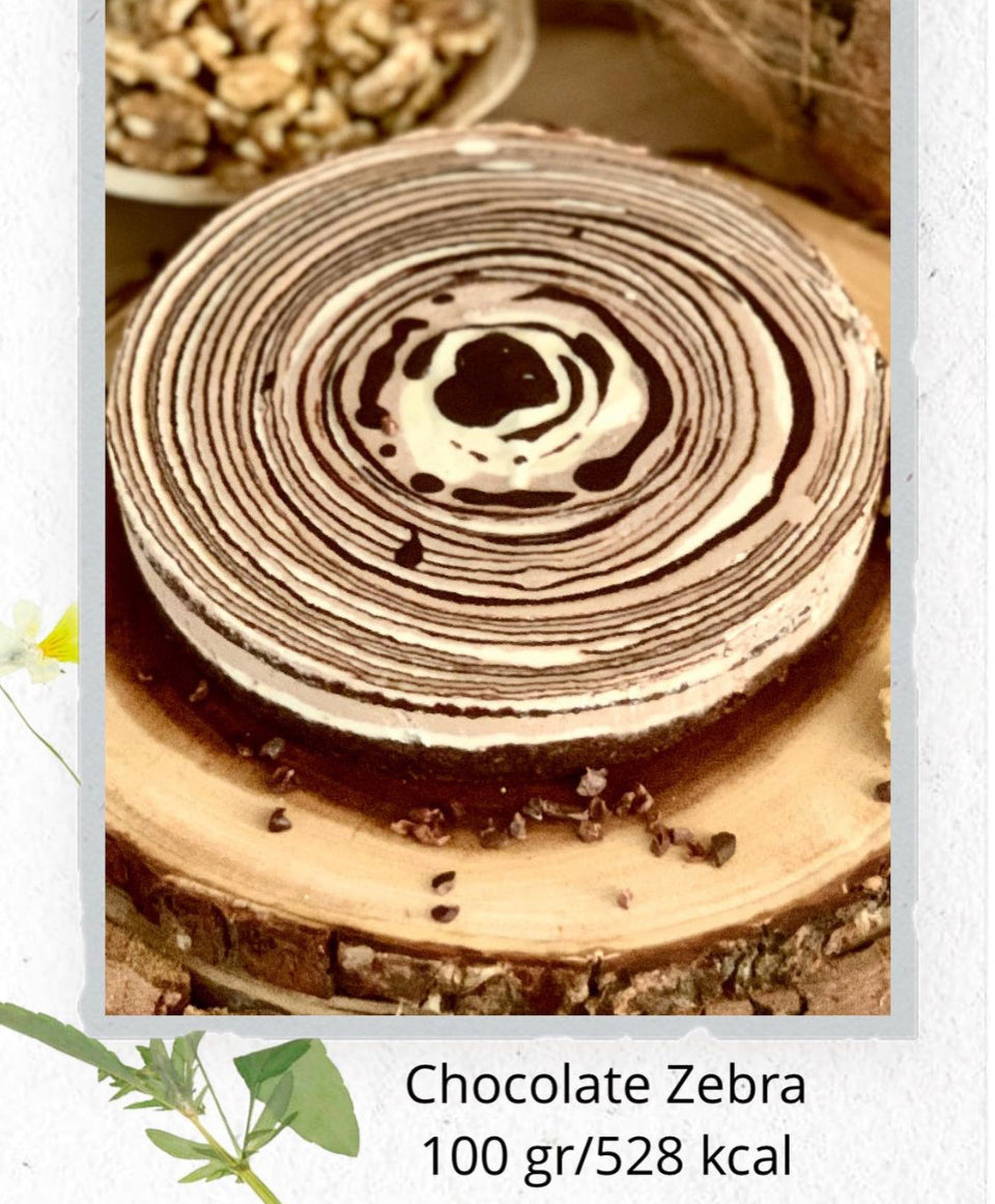 Chocolate Zebra raw vegan cake
