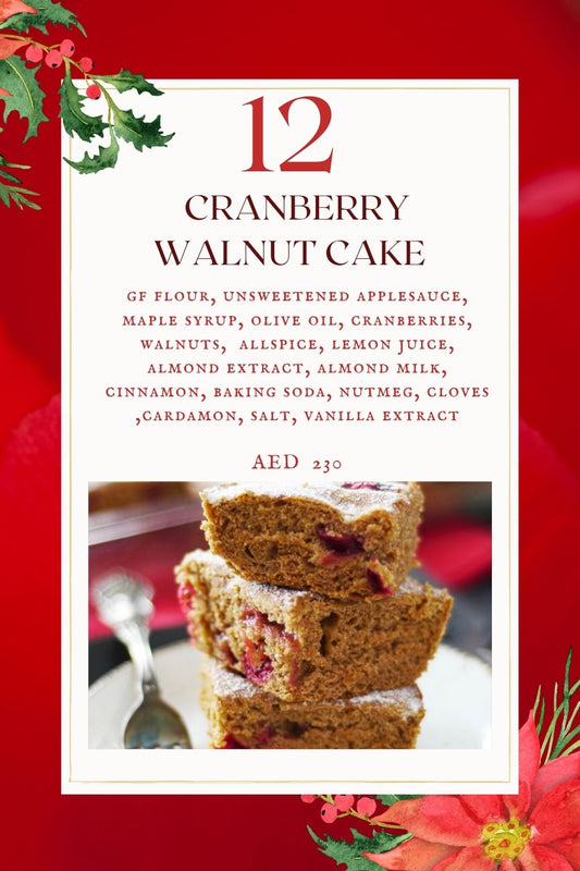 Cranberry Walnut Christmas Cake