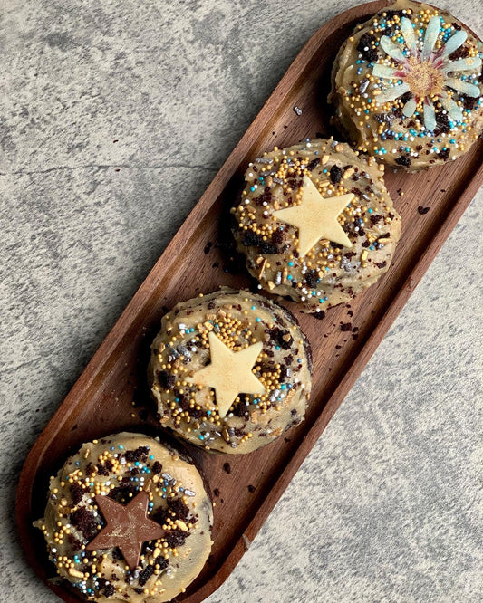 Vegan Chocolate Peanut Butter Doughnuts