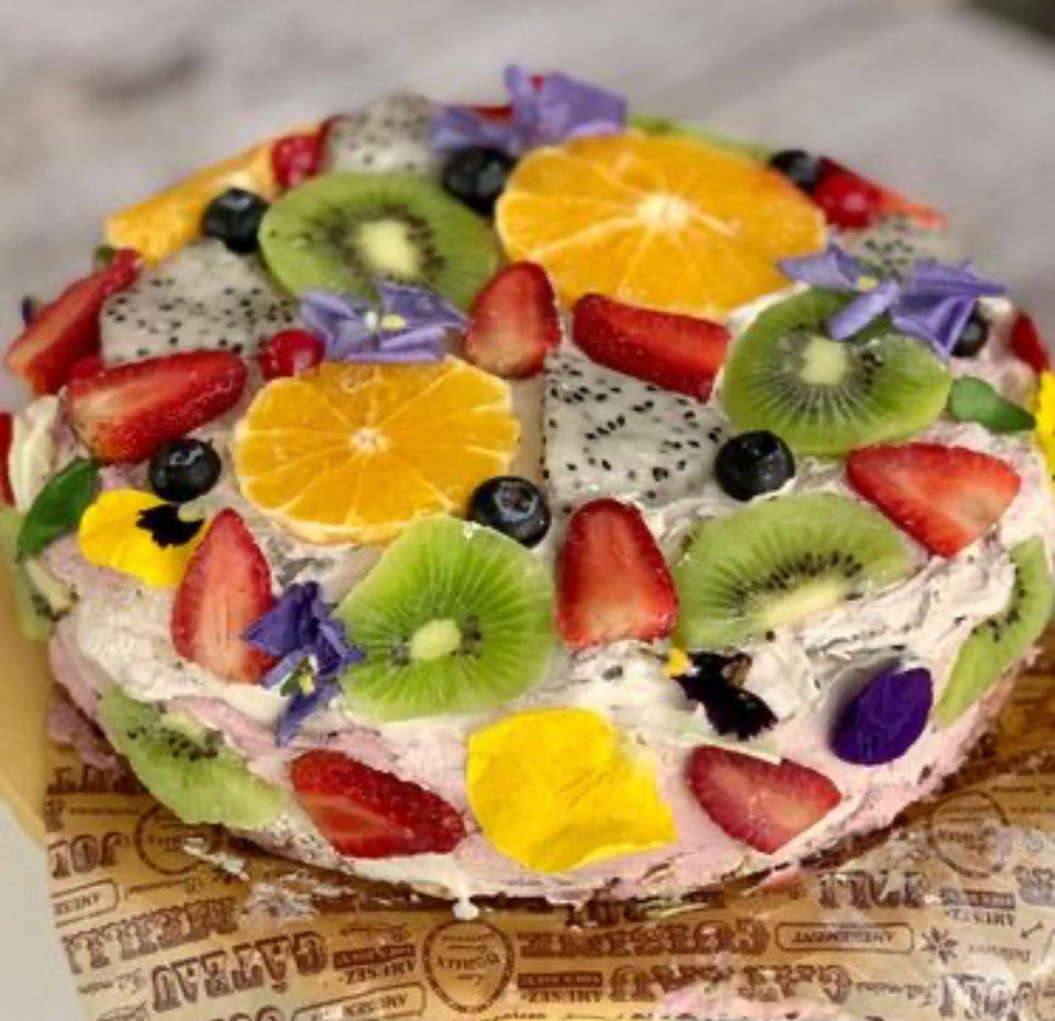 Raw Vegan Fruit Garden Cake