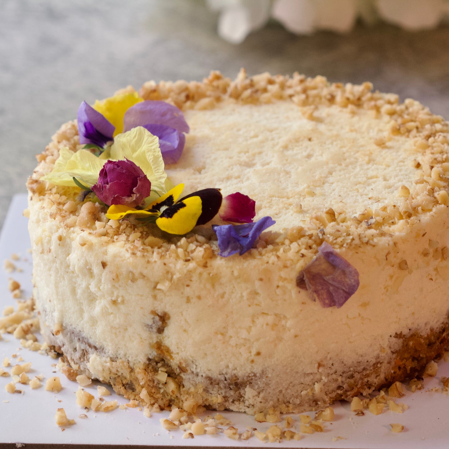 Low calorie high protein caramel carrot cheesecake 