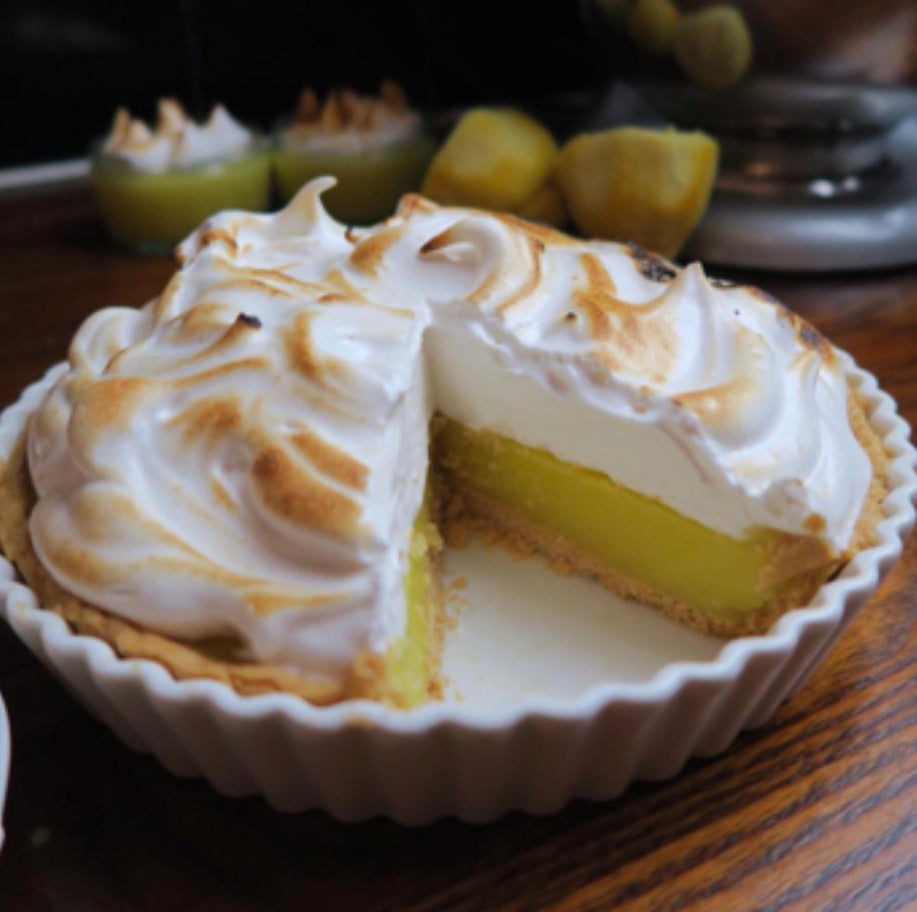 Веганский лимонный пирог с безе