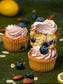 Keto Dairy Free Lemon Blueberry Cupcakes