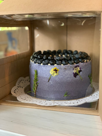 Vegan Blueberry Matcha Cake